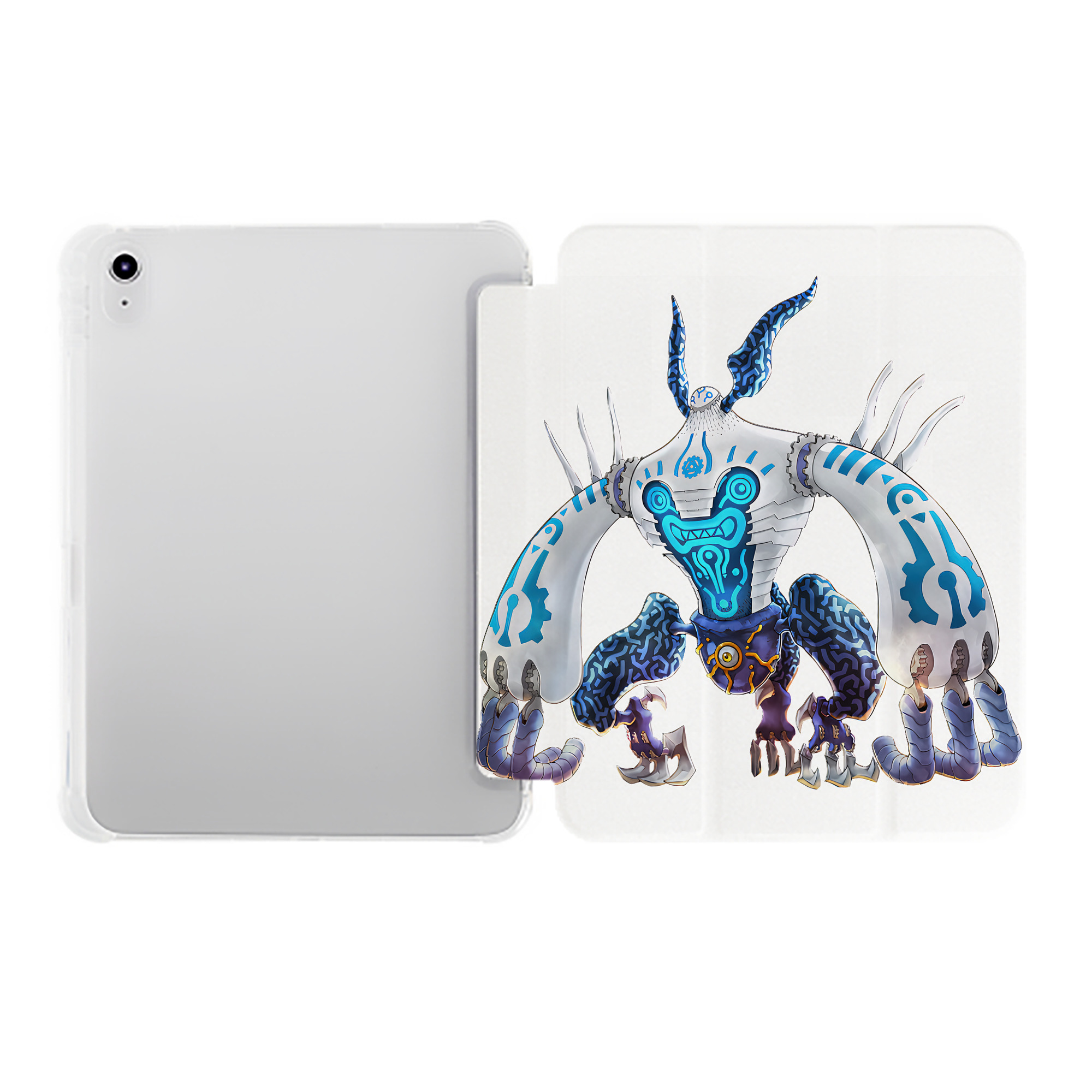 （画像用） 遊☆戯☆王 Yu-Gi-Oh! IPad ケース ペン収納付き 三つ折りスタンド PUレザー×シリコン 対応機種9.5/10.5/10.9インチ